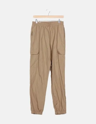 Vero Moda Pantalón cargo nylon marrón