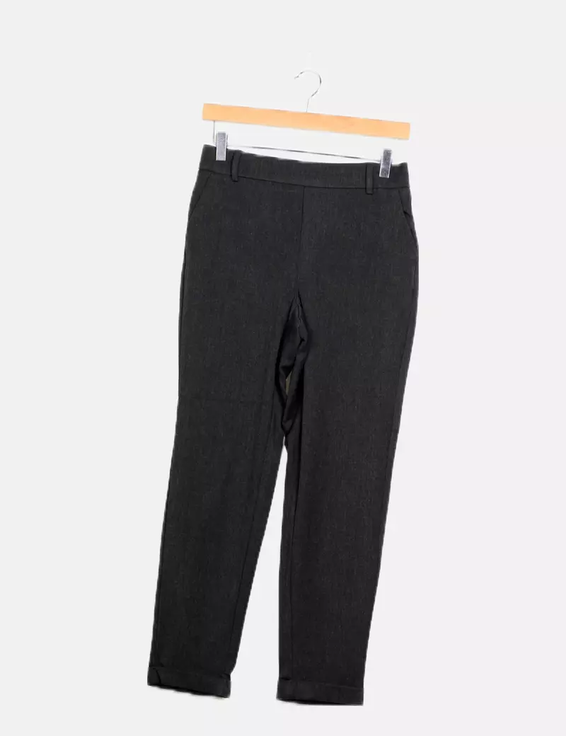 Vero Moda Pantalón chino gris oscuro