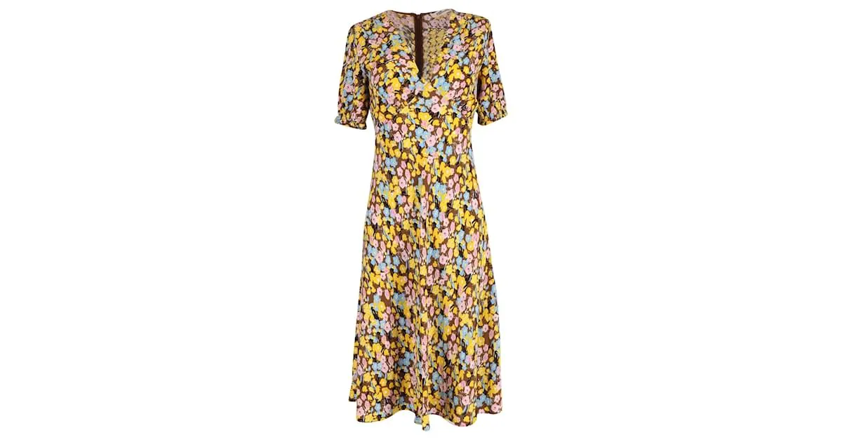 VESTIDO A MEDIDA CON FLORES DE DIANE VON FURSTENBERG 