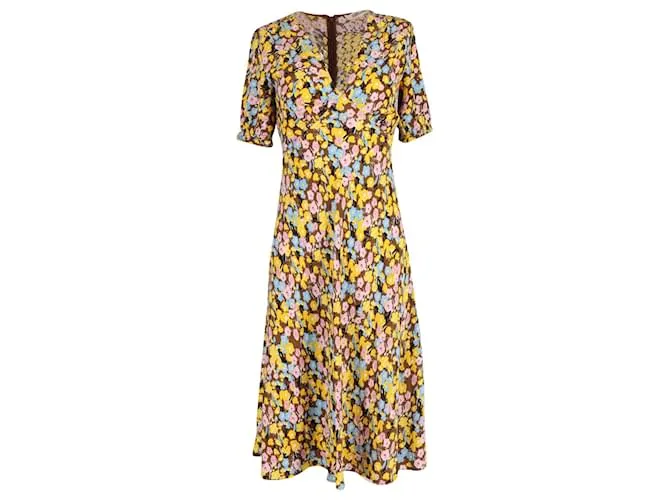 VESTIDO A MEDIDA CON FLORES DE DIANE VON FURSTENBERG 
