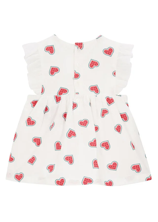 Vestido Blanco lana estampado