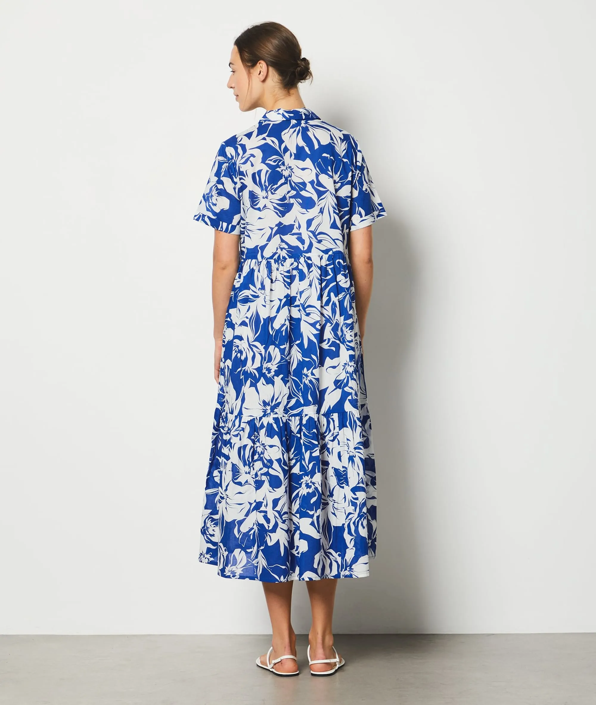VESTIDO CAMISERO ESTAMPADO FLORAL EBBO IMP IMP FD BLANC  ETAM