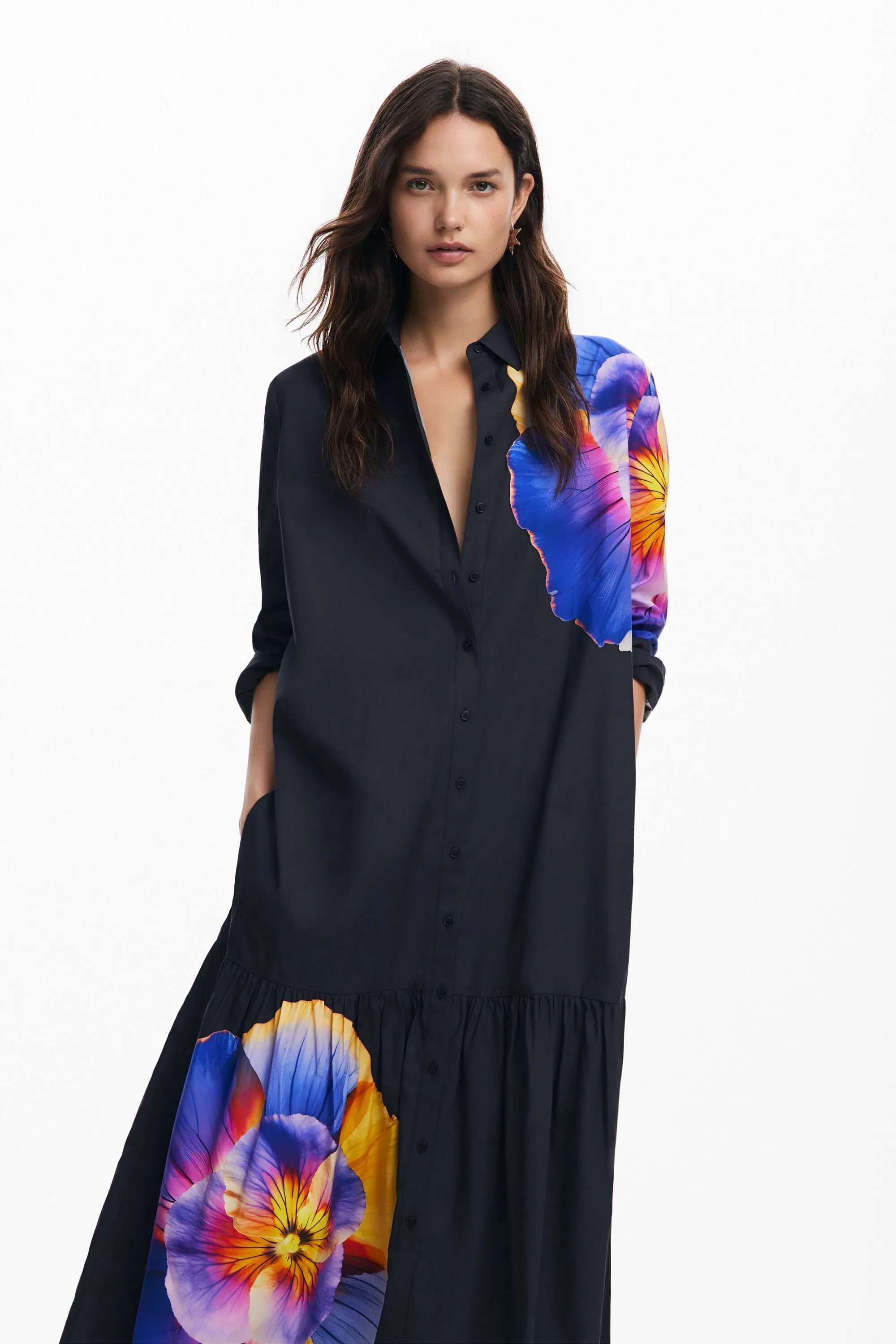 Vestido camisero flores M. Christian Lacroix