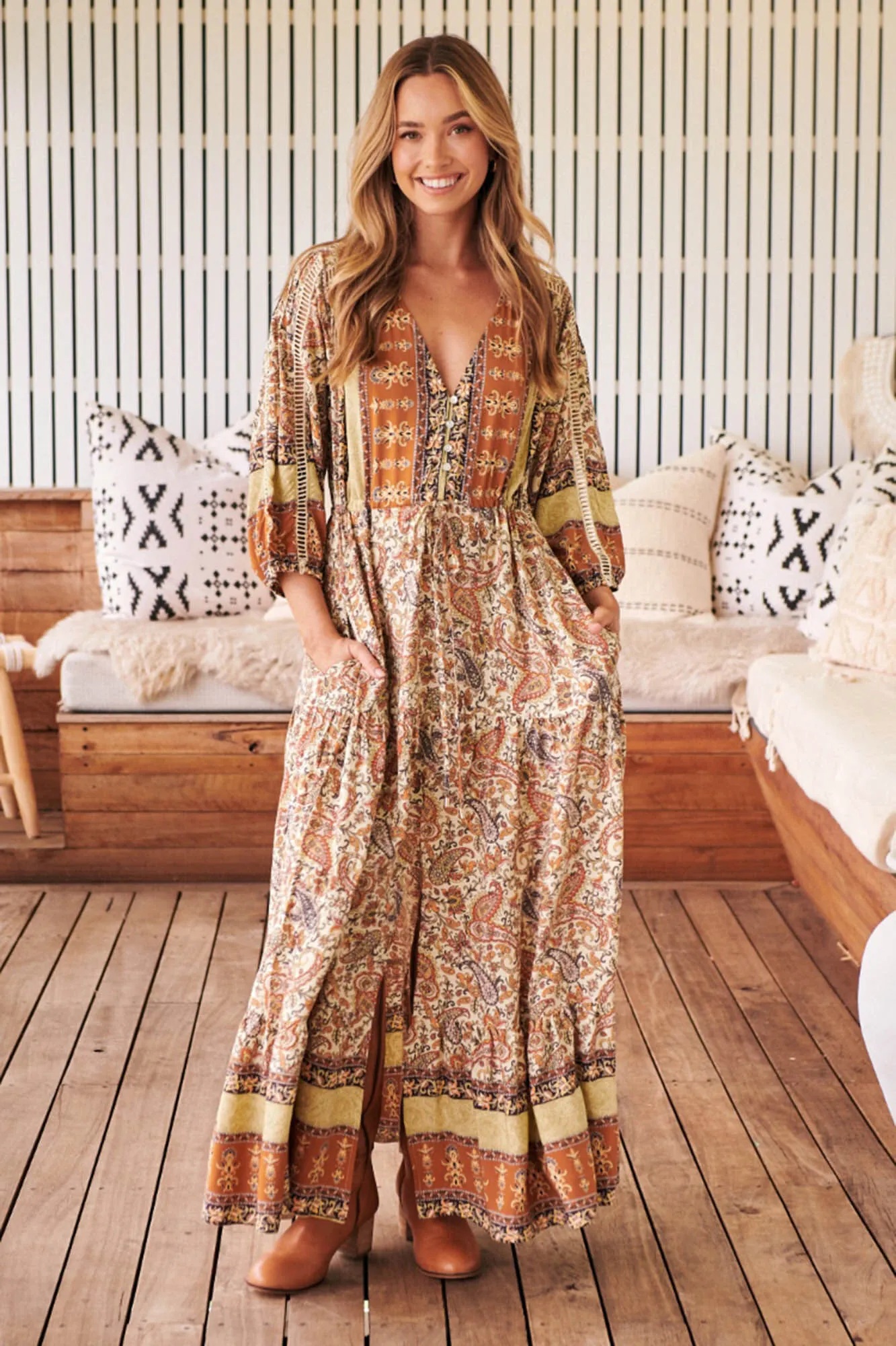 Vestido con abertura
