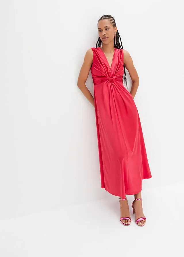 Vestido con nudo Rojo