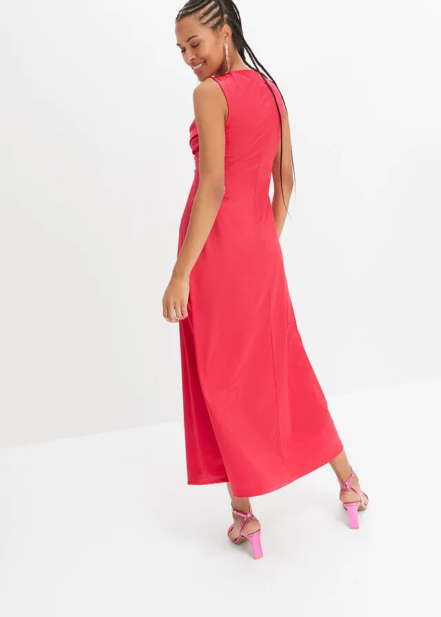 Vestido con nudo Rojo