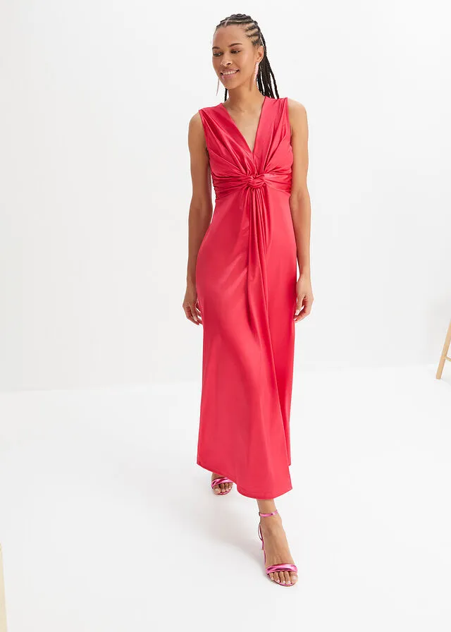 Vestido con nudo Rojo