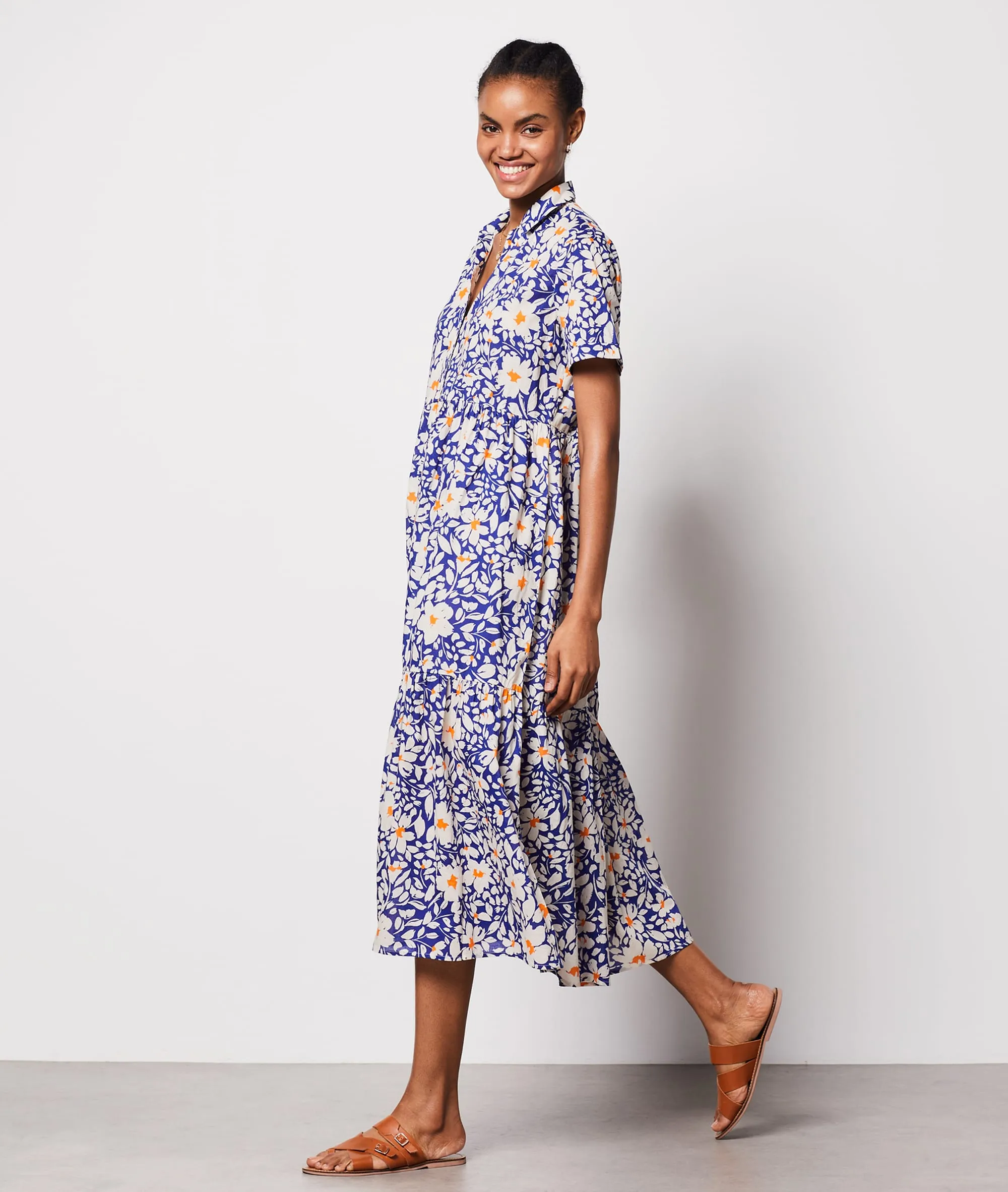 VESTIDO ESTAMPADO FLORAL BABO IMP FD MARINE  ETAM