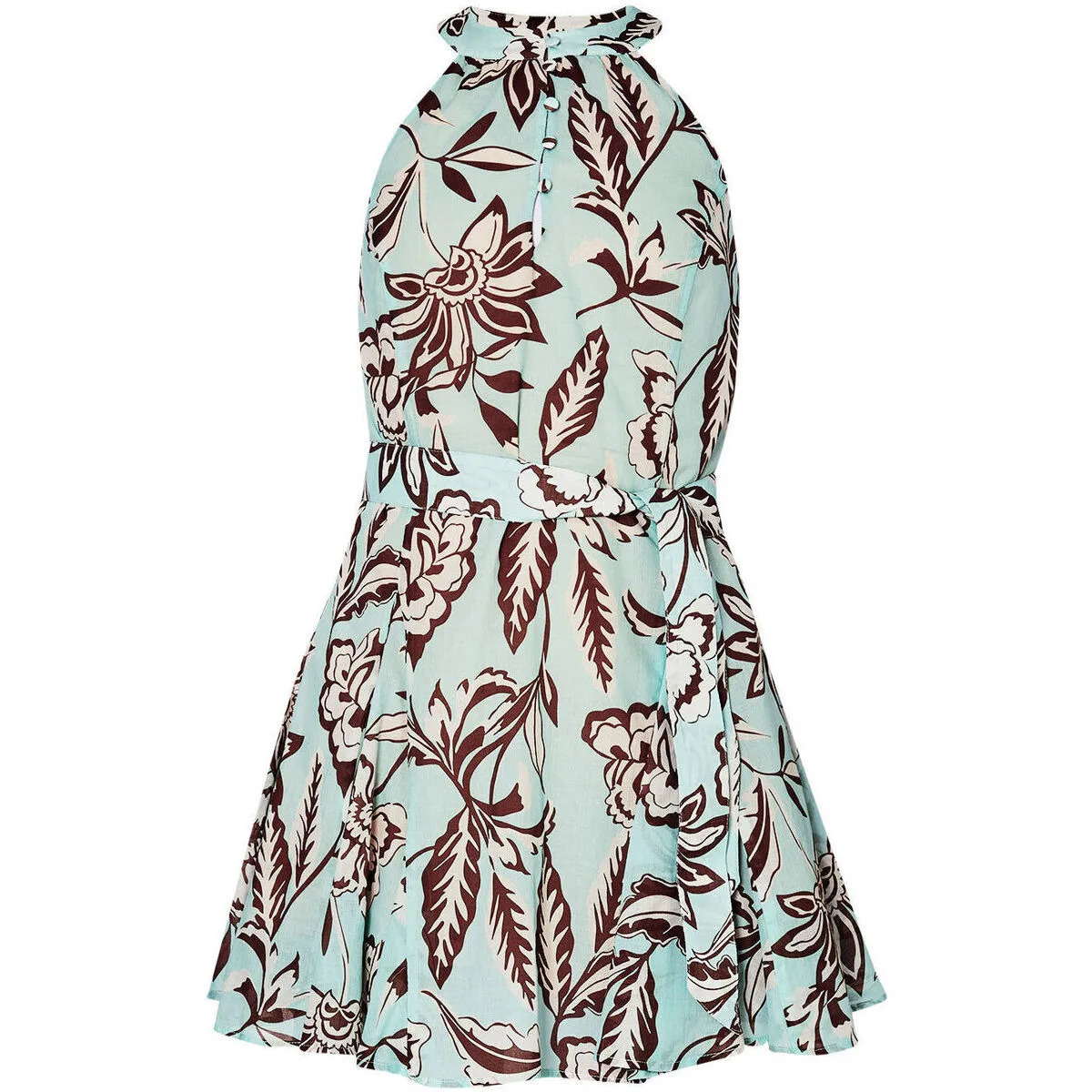 Vestido floral con cinturón