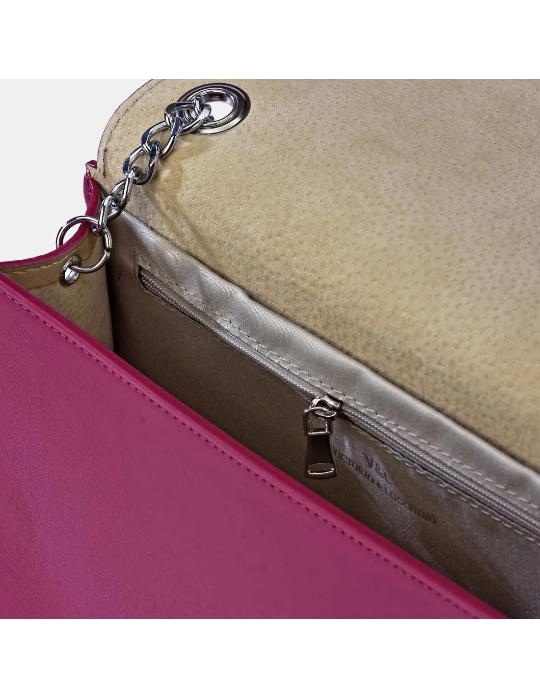 Victorio & Lucchino Bolso bandolera con cadena para mujer en piel lisa