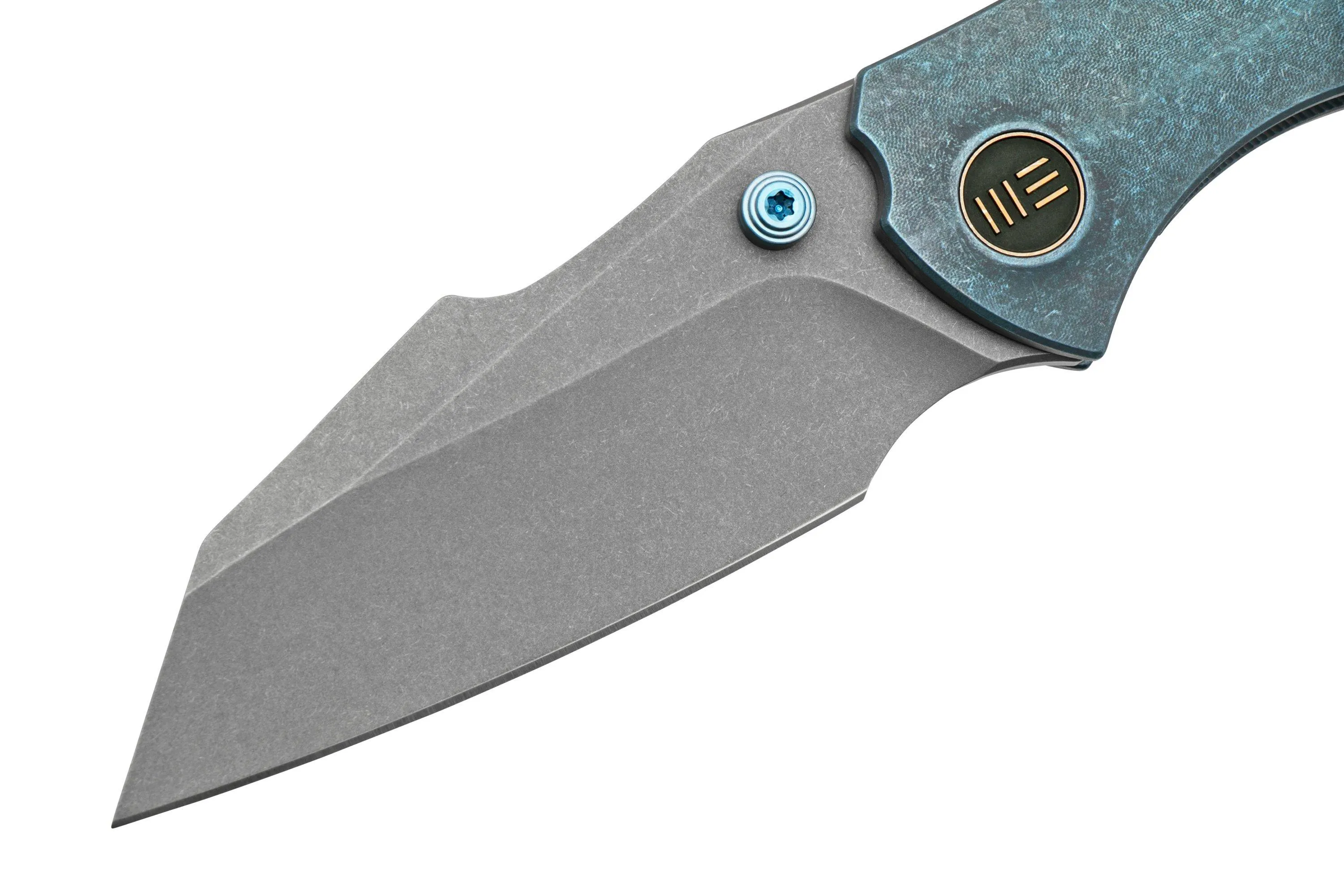 WE KNIFE HIGHFIN, WE220053, BLUE TITANIUM, GREY CPM20CV NAVAJA