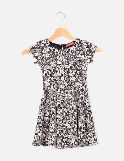 Young Dimension Vestido bicolor estampado floral