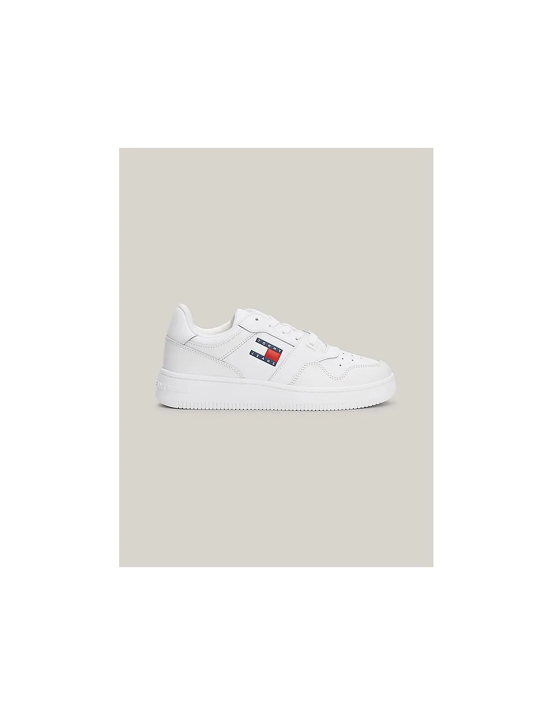 Zapatillas de piel finamente dentadas de Tommy Jeans