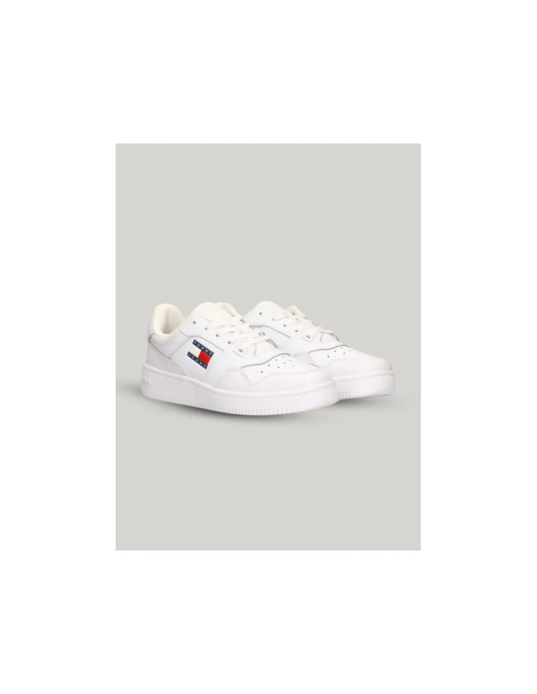 Zapatillas de piel finamente dentadas de Tommy Jeans