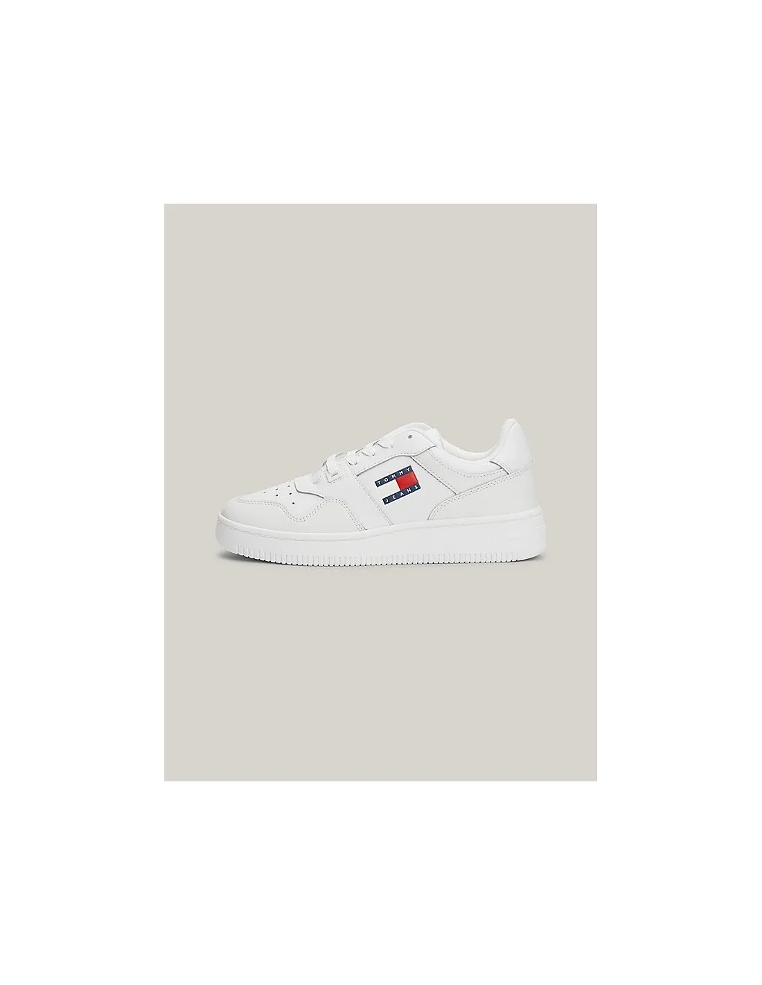 Zapatillas de piel finamente dentadas de Tommy Jeans
