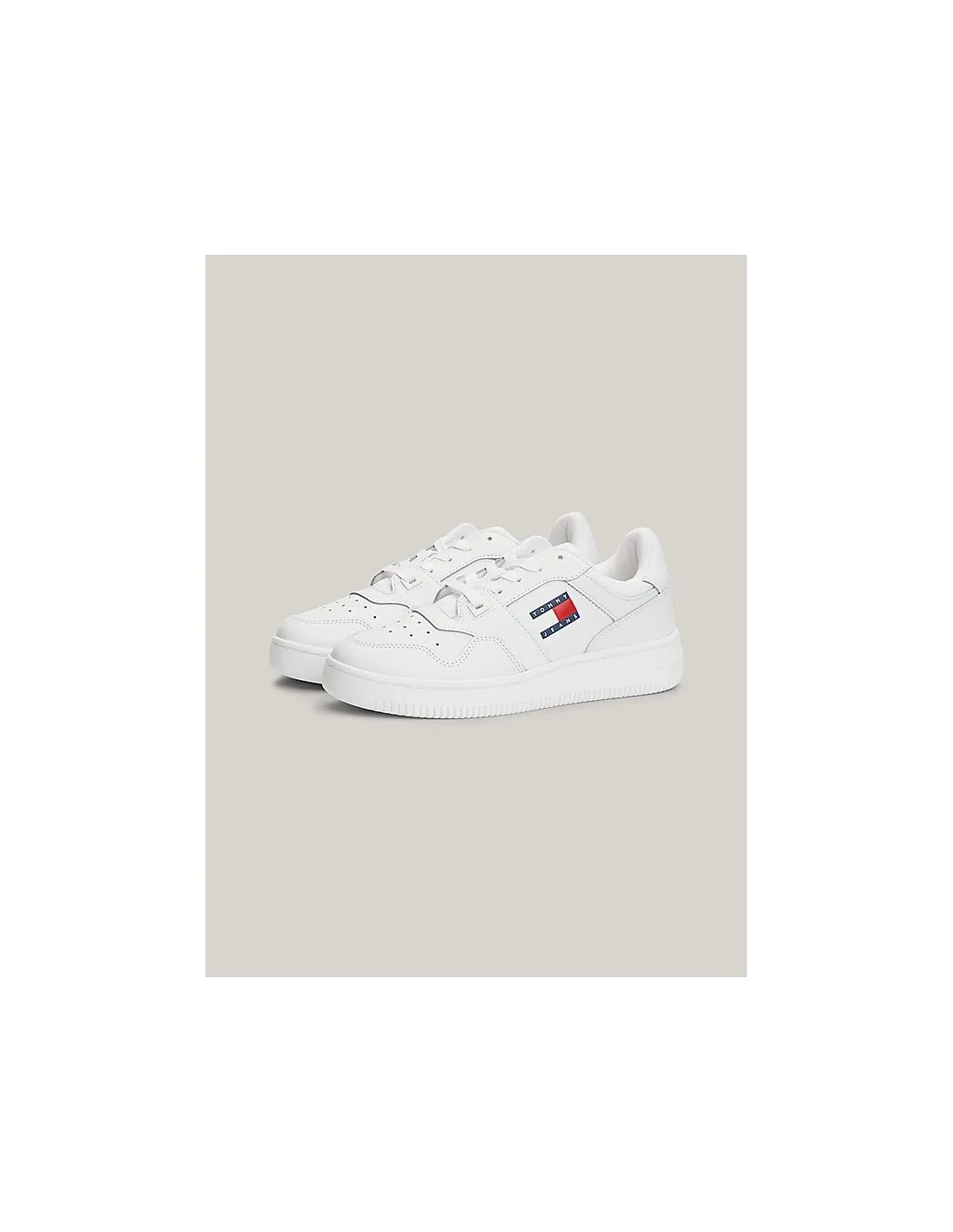 Zapatillas de piel finamente dentadas de Tommy Jeans