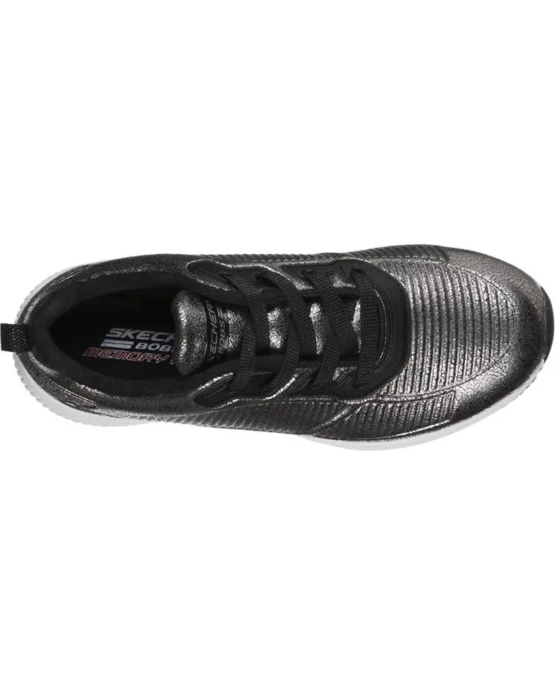 ZAPATILLAS DEPORTE SKECHERS  DE MUJER BOBS SQUAD2 SPARKLE  PLATA