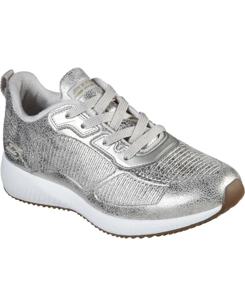 ZAPATILLAS DEPORTE SKECHERS  DE MUJER BOBS SQUAD2 SPARKLE  PLATINO