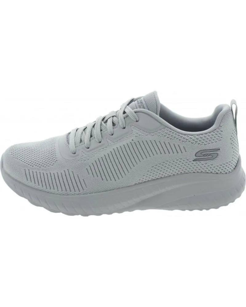 ZAPATILLAS DEPORTE SKECHERS  DE MUJER DEPORTIVA BOBS SQUAD CHAOS  FACE OFF  GRIS