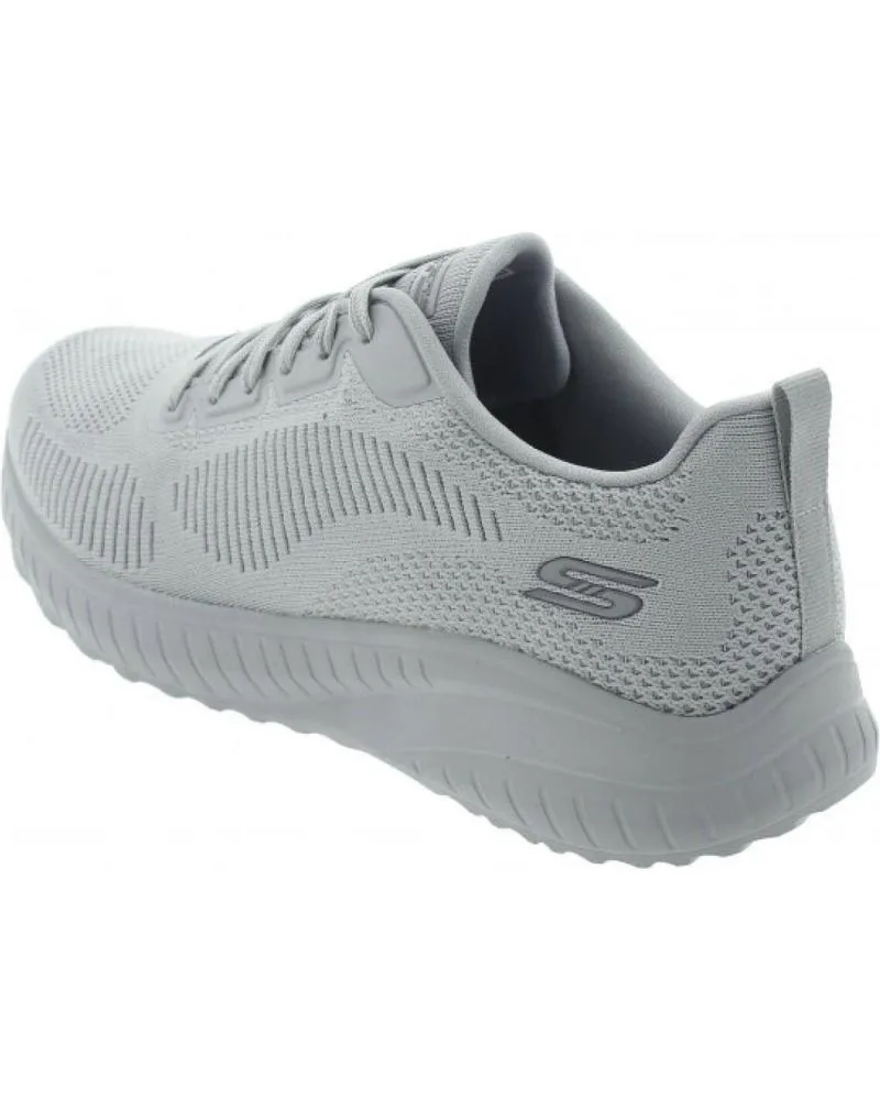 ZAPATILLAS DEPORTE SKECHERS  DE MUJER DEPORTIVA BOBS SQUAD CHAOS  FACE OFF  GRIS