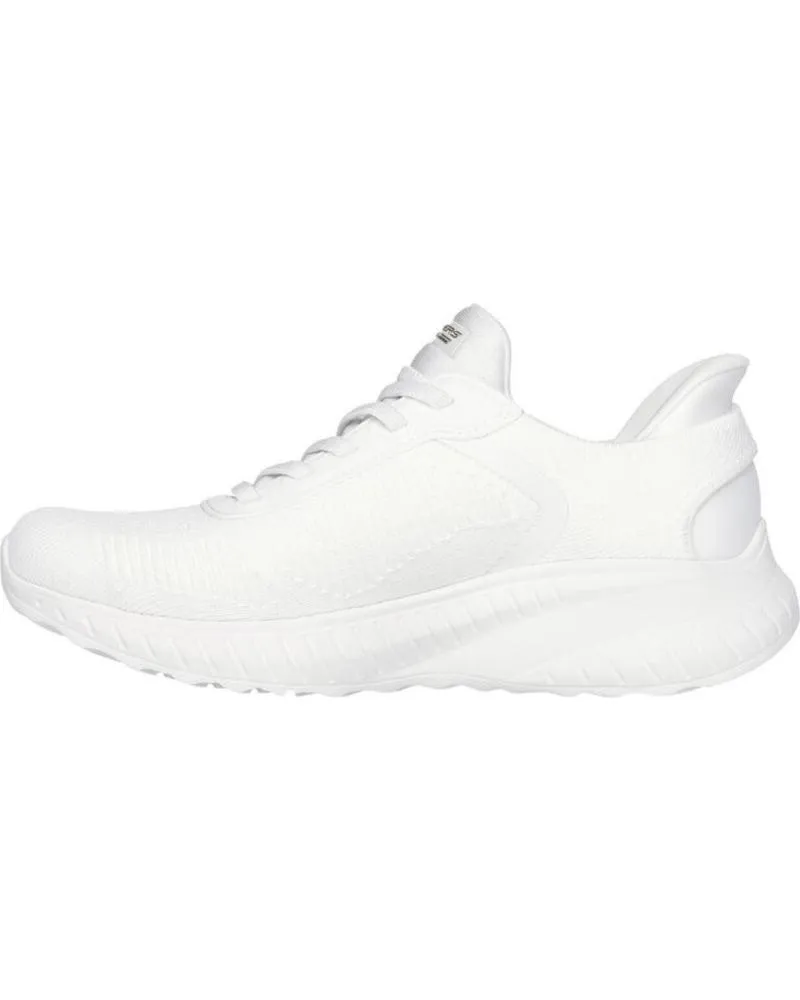ZAPATILLAS DEPORTE SKECHERS  DE MUJER ZAPATILLA SLIPINS MUJER BOBS SQUAD BLANCA 117497OFWT  BLANCO