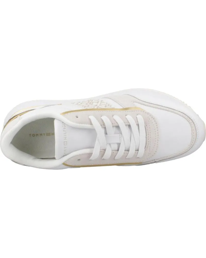 Zapatillas deporte TOMMY HILFIGER  de Mujer ZAPATILLAS MUJER MODELO LUX MONOGRAM RUNNER COLOR BLANCO  0K4
