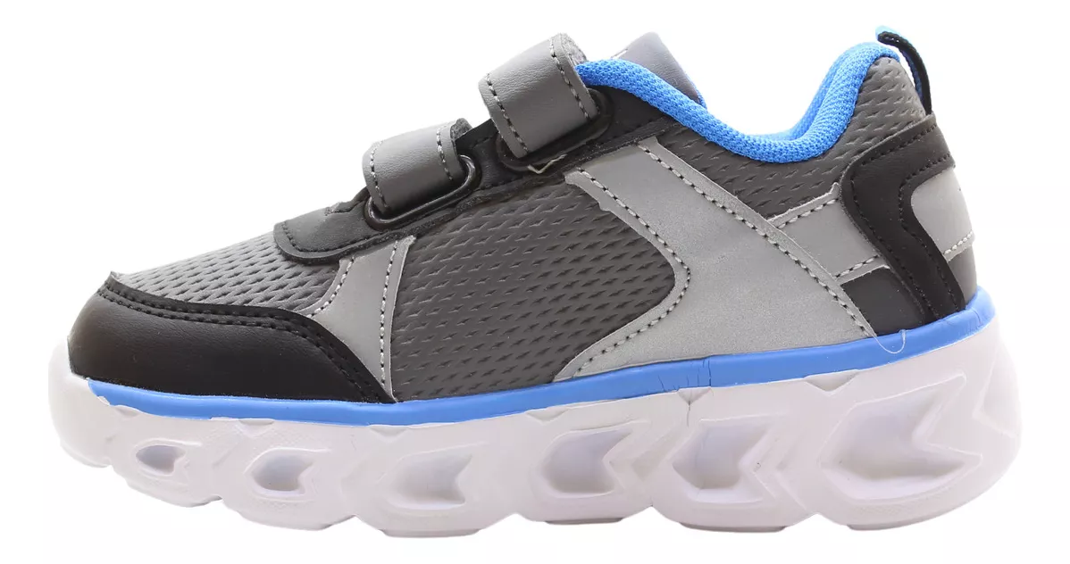 Zapatillas Deportivas Footy Shark Luces Niños Hi767 Carg