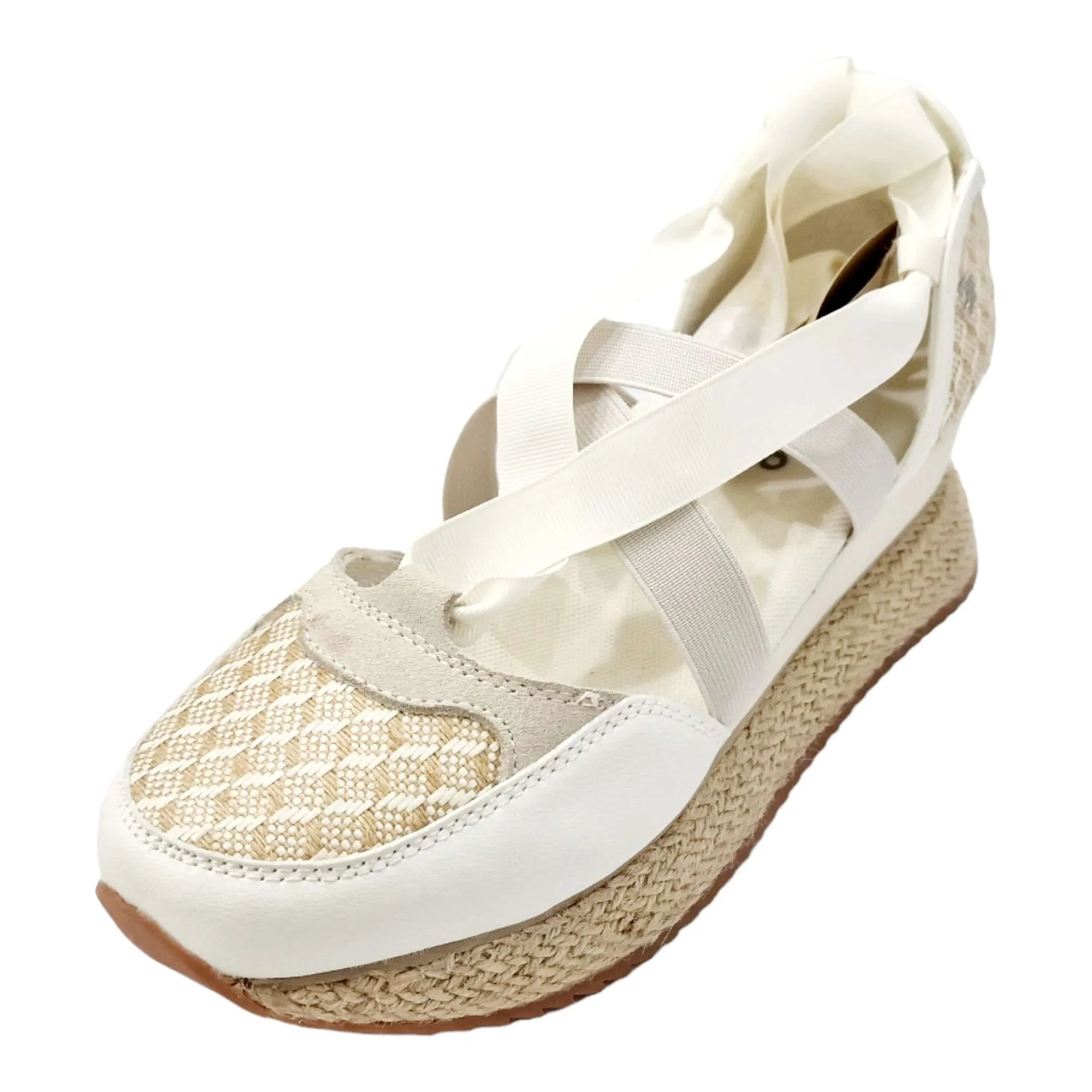 ZAPATILLAS MUJER GIOSEPPO CON ELÁSTICOS ATADA TOBILLO BLANCO ROTO