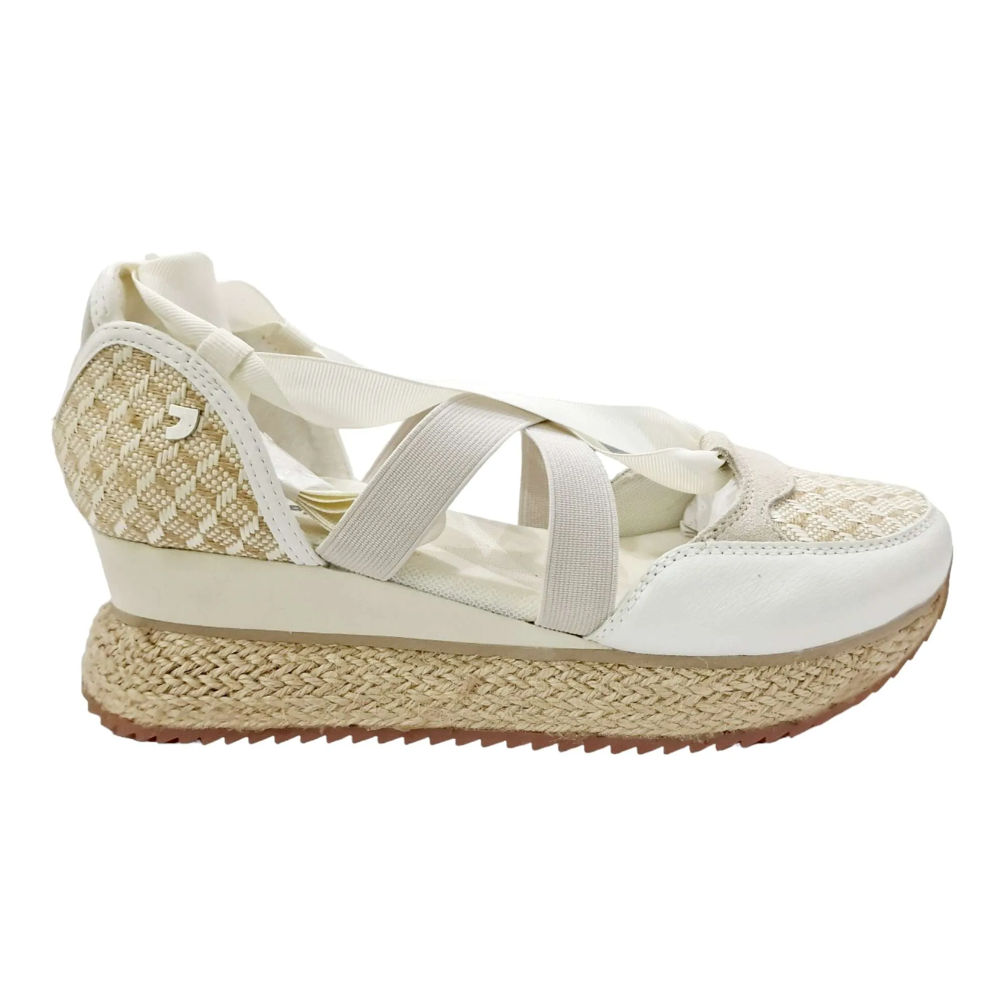 ZAPATILLAS MUJER GIOSEPPO CON ELÁSTICOS ATADA TOBILLO BLANCO ROTO