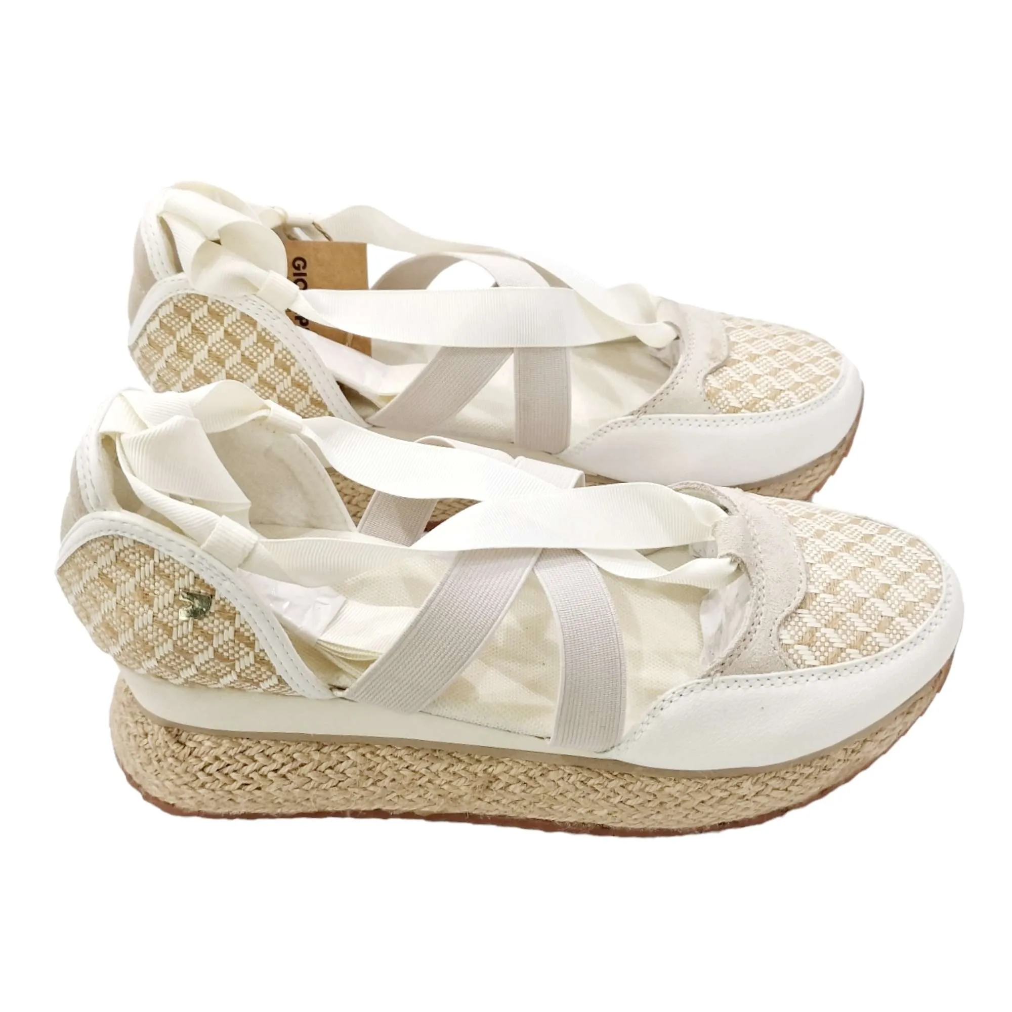 ZAPATILLAS MUJER GIOSEPPO CON ELÁSTICOS ATADA TOBILLO BLANCO ROTO