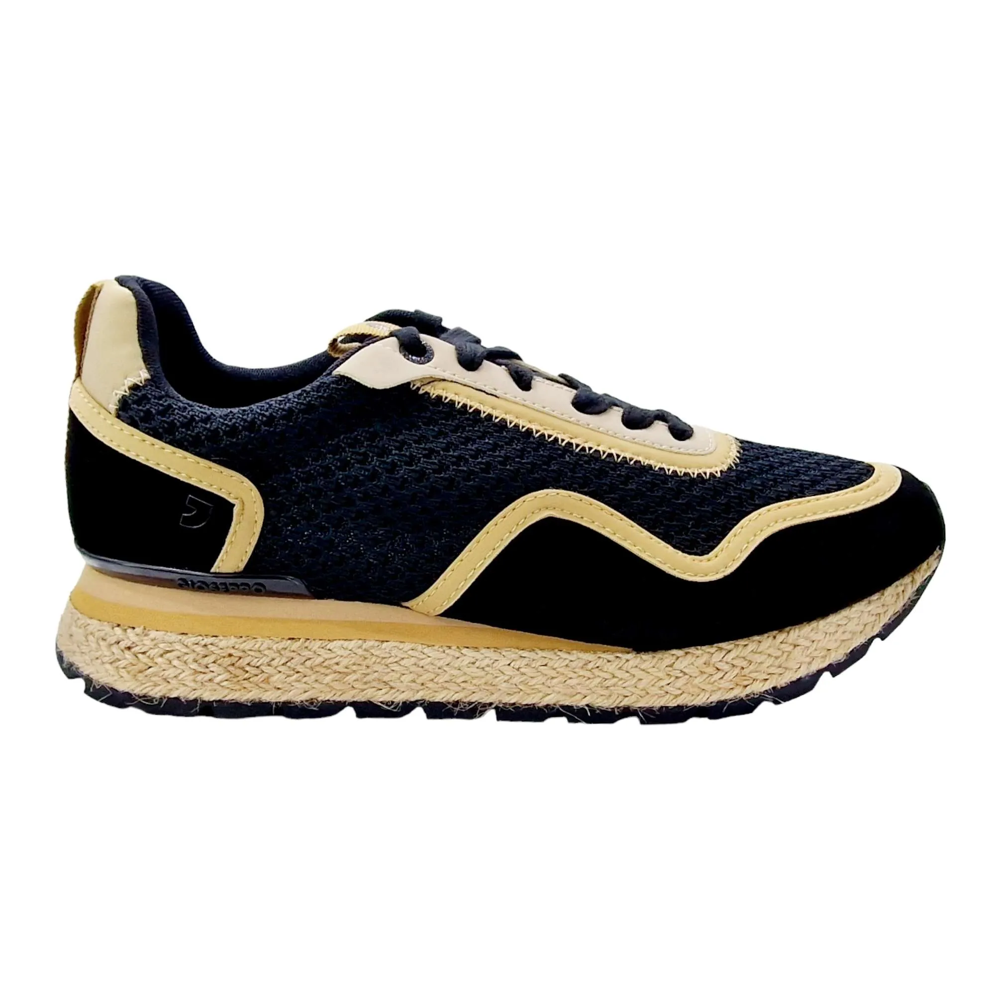 ZAPATILLAS MUJER GIOSEPPO SUELA YUTE NEGRO