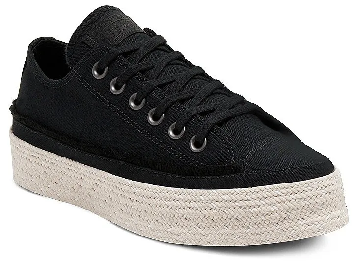 ZAPATOS CONVERSE CHUCK TAYLOR ALL STAR ESPADRILLE OX  567685/BLACK/WHITE/NATURAL  WOMEN´S