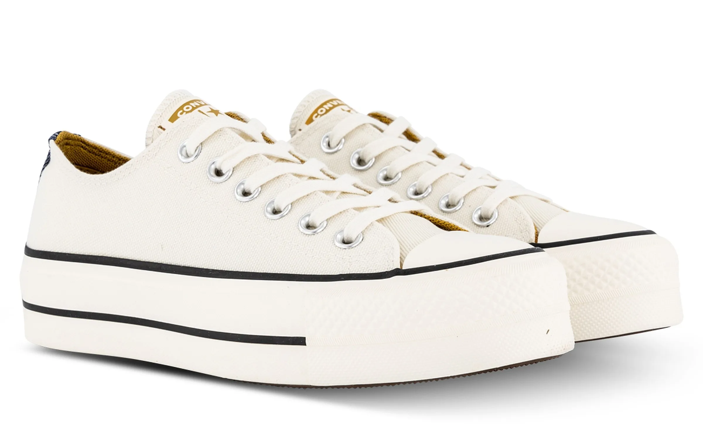 ZAPATOS CONVERSE CHUCK TAYLOR ALL STAR LIFT PLATFORM DENIM OX  A03829/EGRET/NAVY/BURNT HONEY  WOMEN´S
