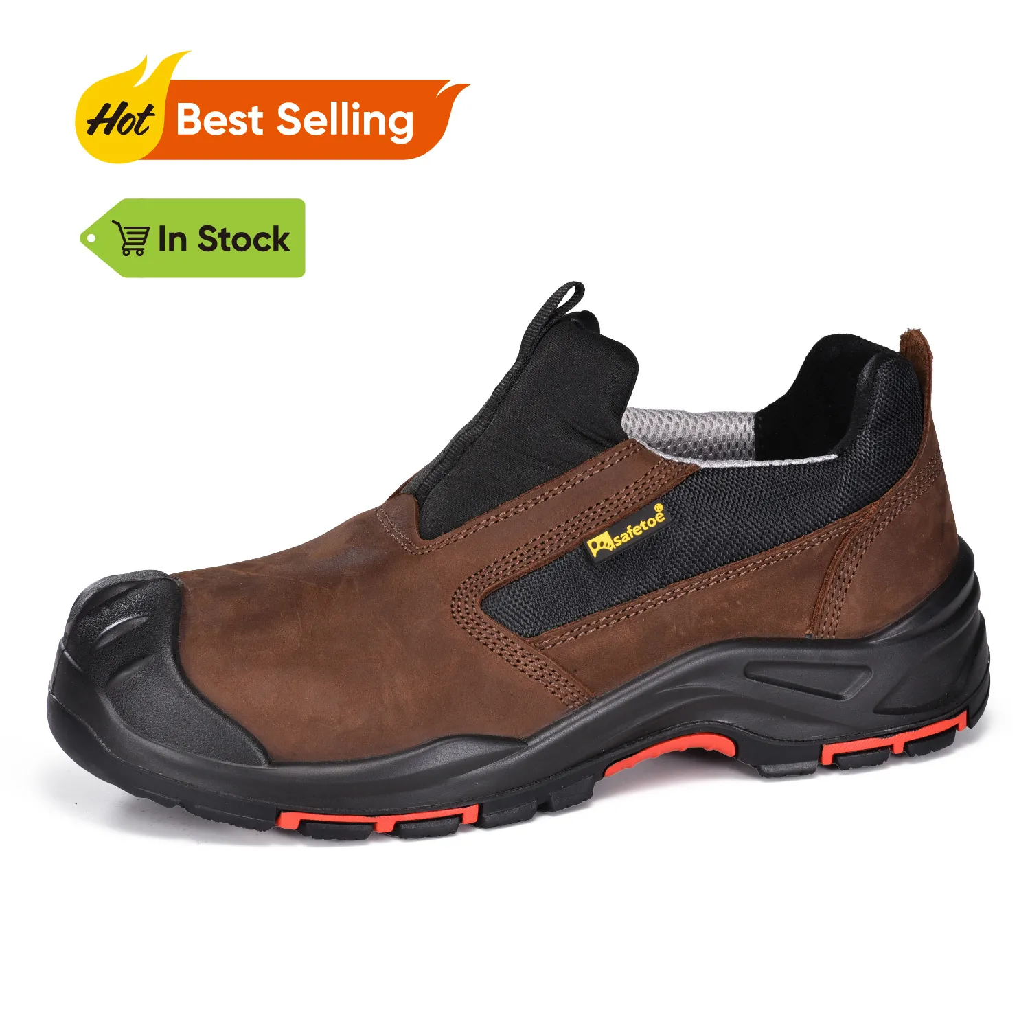 ZAPATOS DE TRABAJO DE SEGURIDAD SUPERIORES SIN METAL, RESISTENTES AL ACEITE Y ANTIDESLIZANTES L7525
