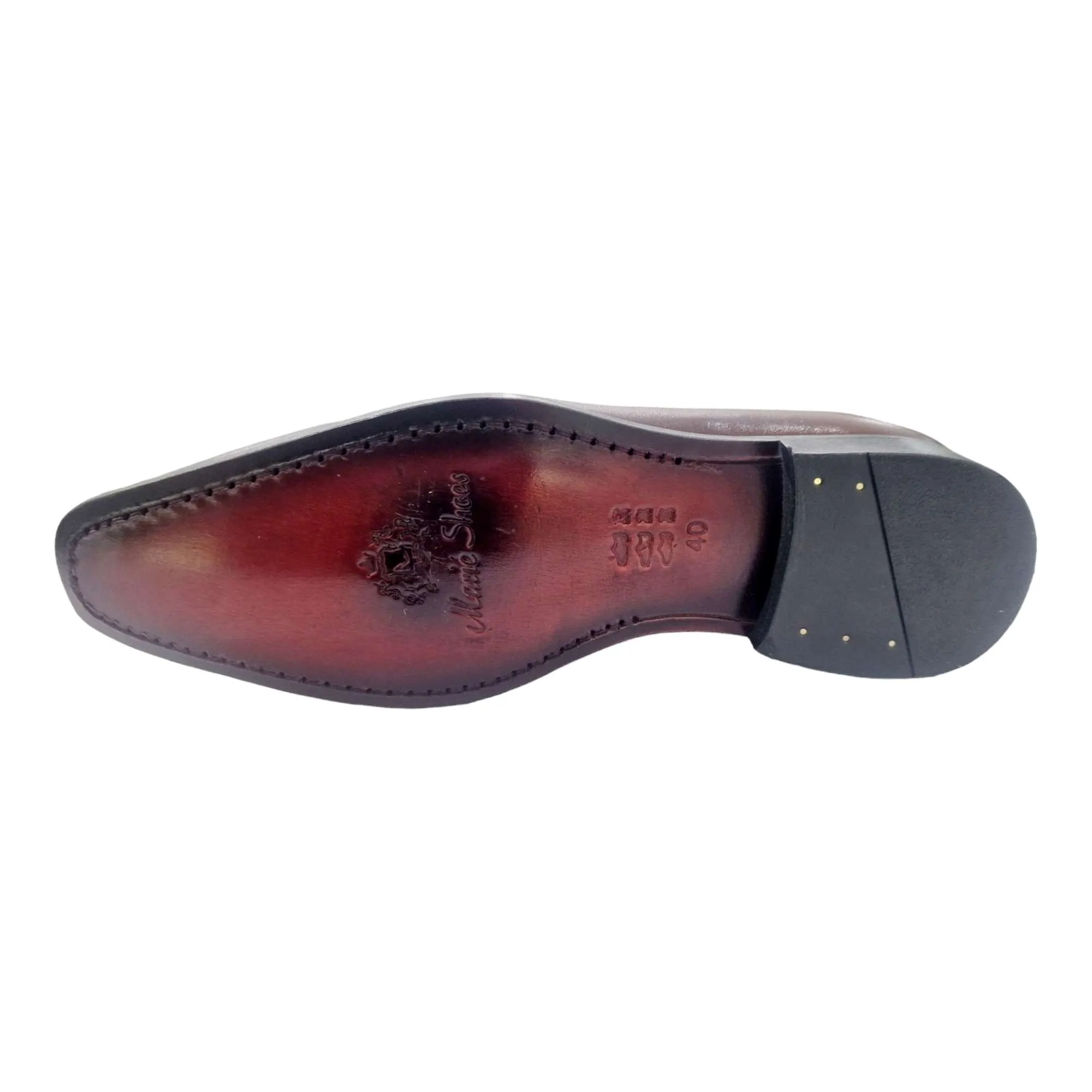 ZAPATOS DE VESTIR HOMBRE BLUCHER LISO SIN COSTURAS MARRÓN
