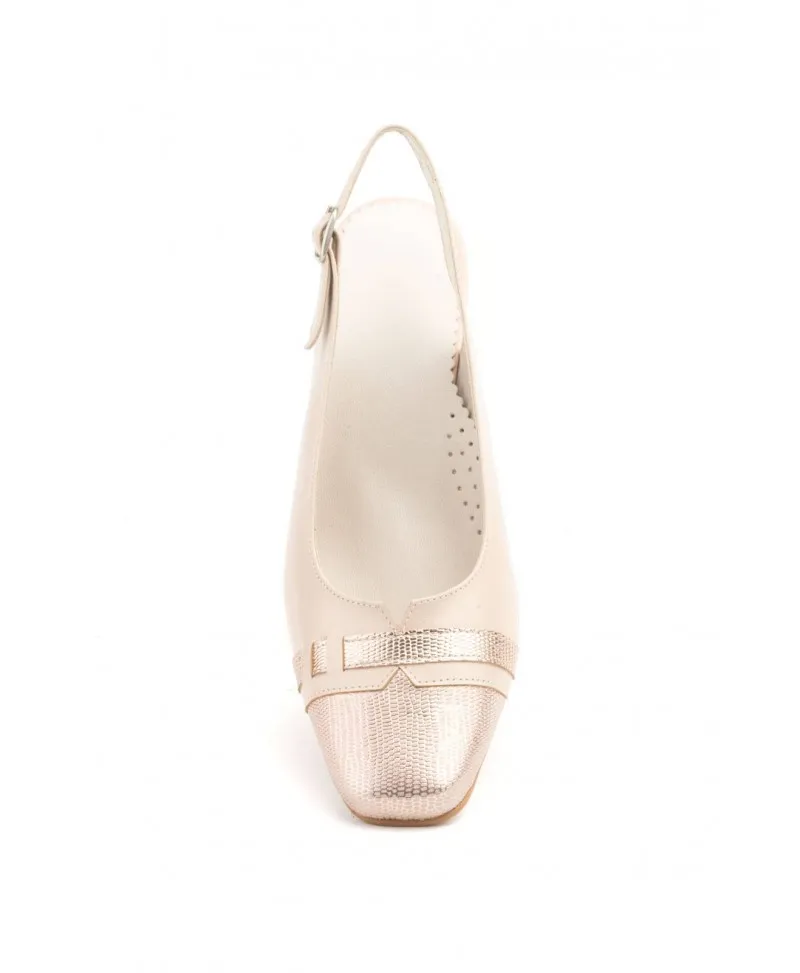 Zapatos Mujer Piel Rosa Serpiente Tacón