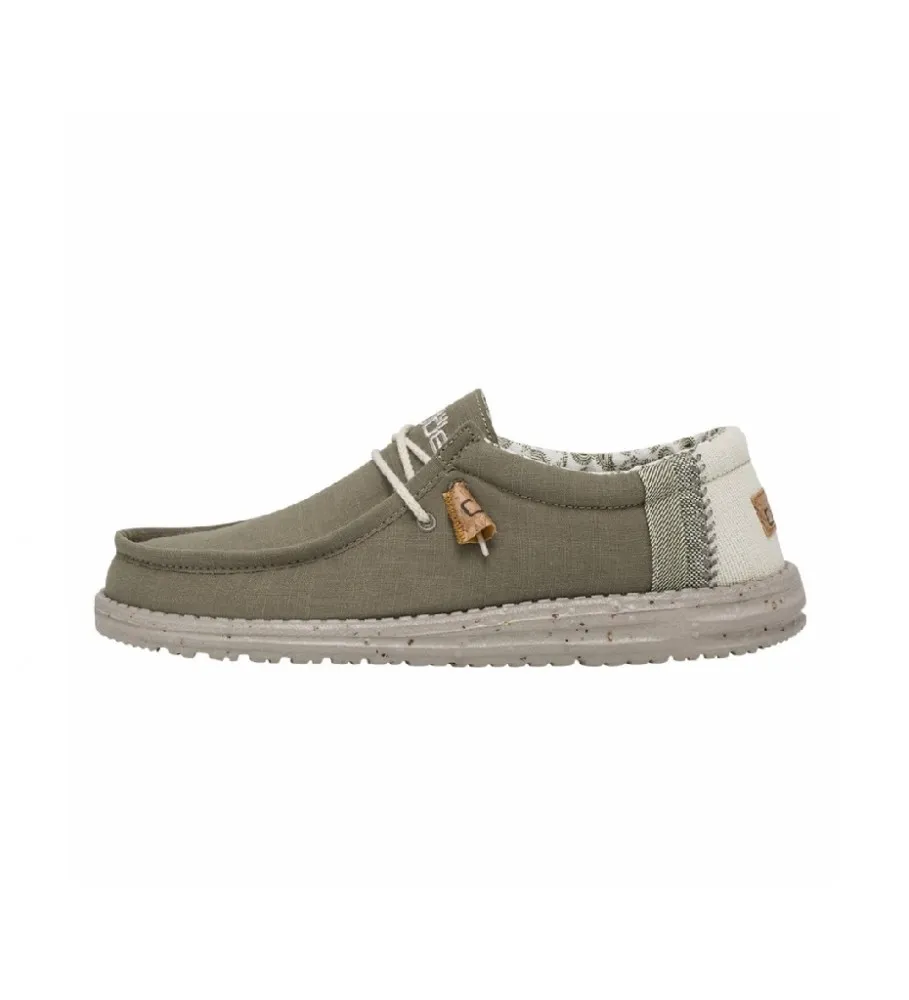 Zapatos Wally Linen Natural verde