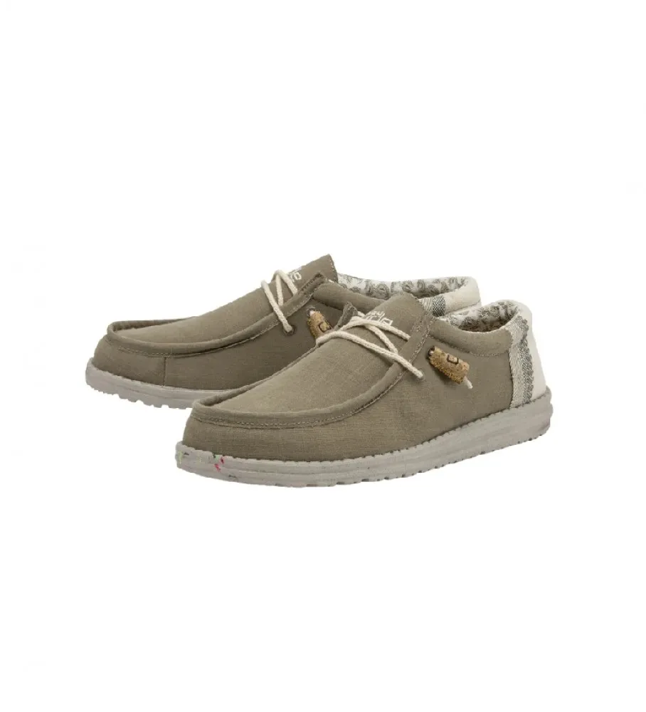 Zapatos Wally Linen Natural verde