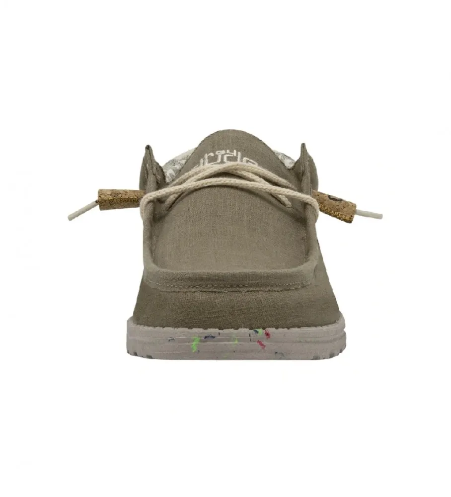 Zapatos Wally Linen Natural verde
