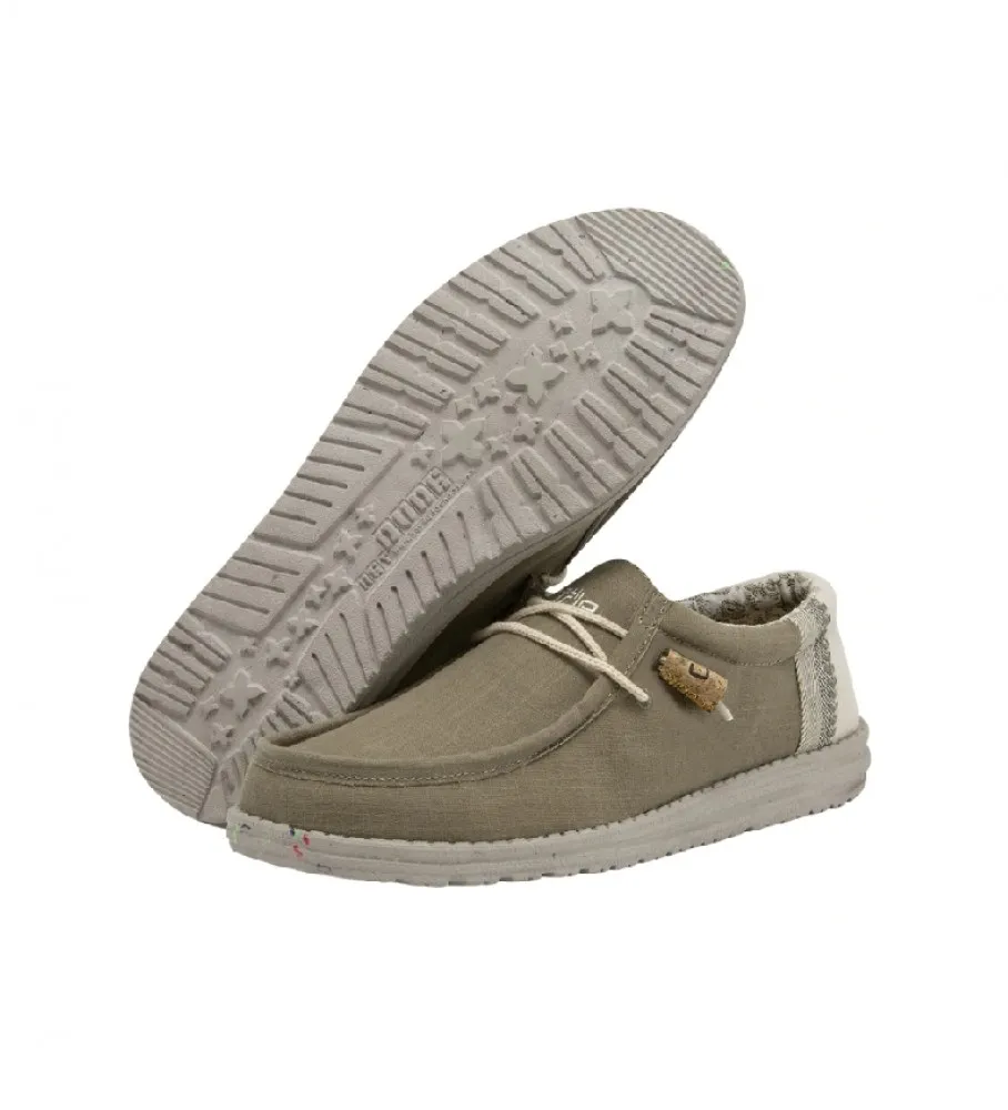 Zapatos Wally Linen Natural verde