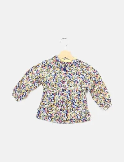 Zara Chubasquero azul estampado floral